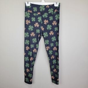 Animal Print‎ Shamrocks Polyester Spandex Ankle Leggings One Size Fits All
